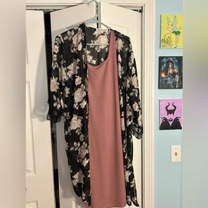Two Piece - Dress and Floral Cover